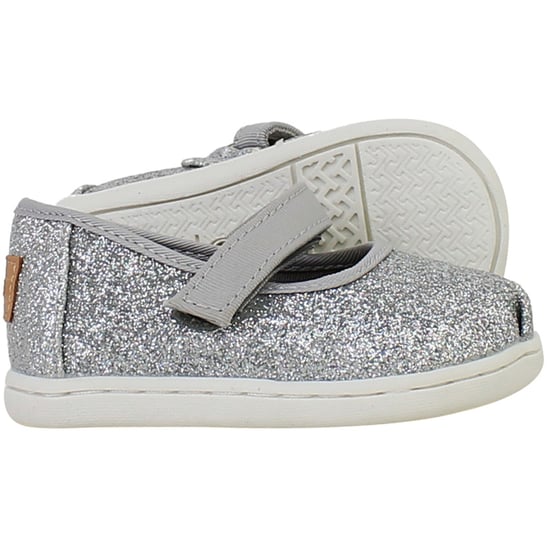 Toms Mary Jane Kids Silver Plimsolls - Image 4