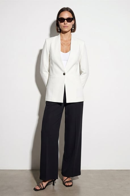 Kvinnors Slim Fit Crepe Blazerjacka - Image 3