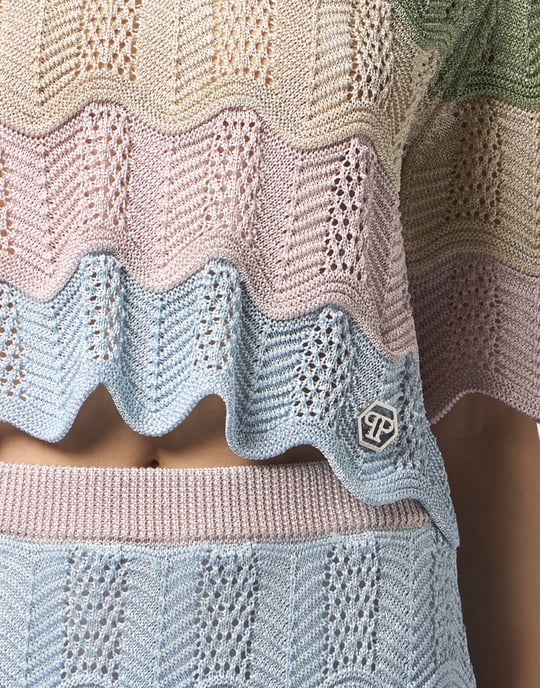 Knitted Polo T-Shirt Color Wave Wave - Image 3