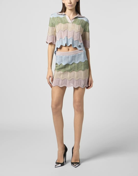 Knitted Polo T-Shirt Color Wave Wave - Image 4