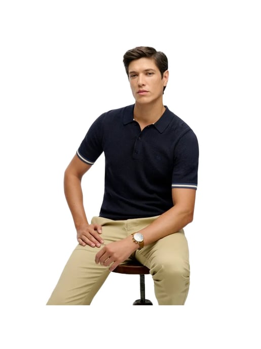 Superdry Essential gebreide poloshirt voor heren - Image 3