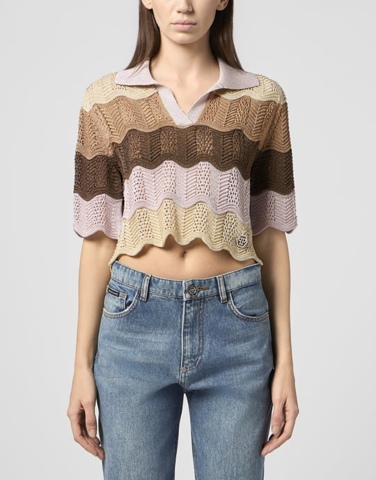 Knitted Polo T-Shirt Color Wave - Image 2