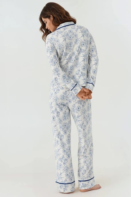 Blommönster Långärmad Loungewear Pyjamas Set - Image 3