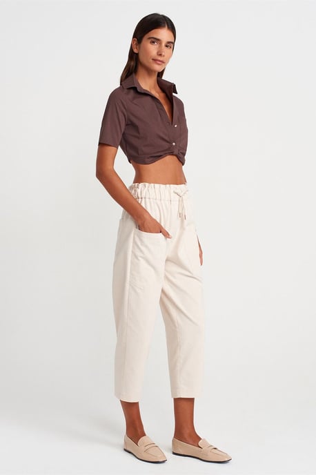 Women's Cropped Poplin Shirt - Image 4