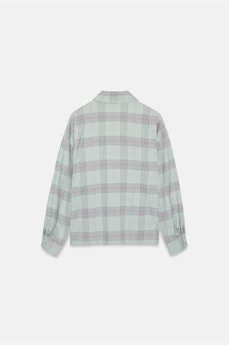Oversized Geruite Geweven Shirt - Image 6