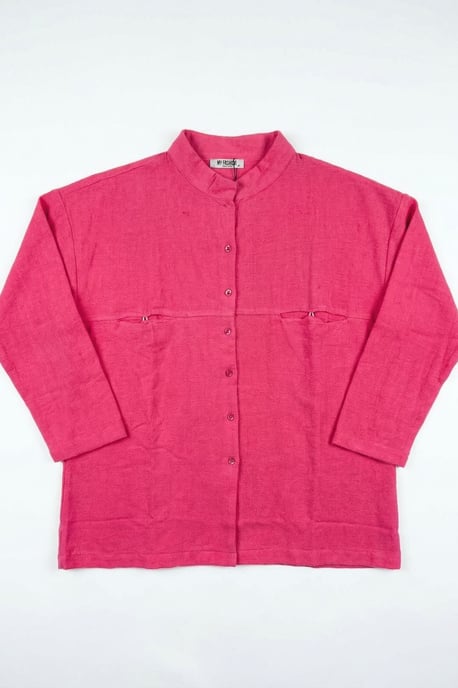 Overize Linnenmix Lange Mouwen Shirt - Image 6