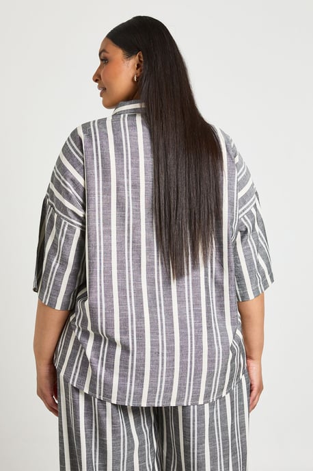Plus Oversized Stripe Shirt - Image 2