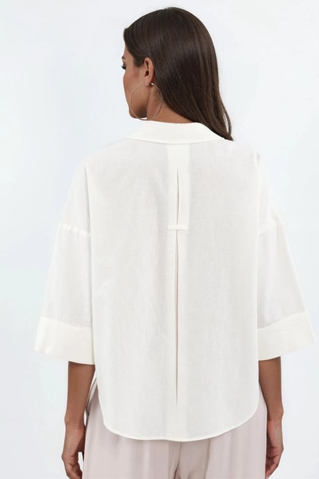 Overmaatse Linnenmix Knopenblouse - Image 3