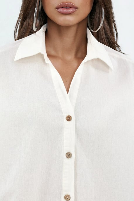 Overmaatse Linnenmix Knopenblouse - Image 5