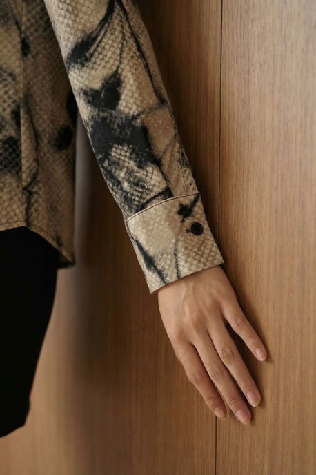 Vrouwen Abstract Zijde Woven Shirt - Image 6