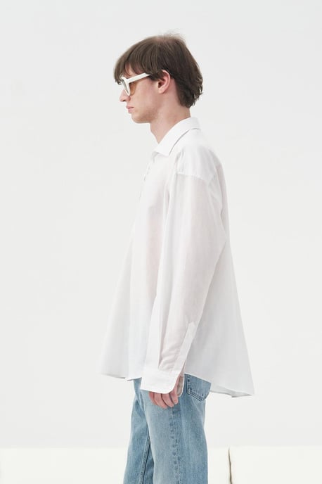 Heren Katoenen Poplin Strikblouse - Image 3