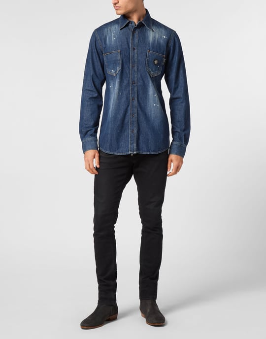 Denim Shirt Skull&Bones - Image 3