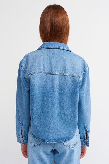 Dames Katoenen Spijkerblouse - Image 2