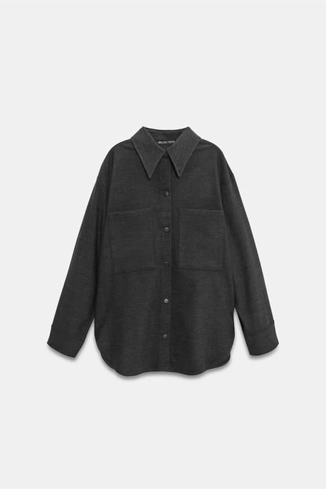 Översize långärmad stickad overshirt - Image 5