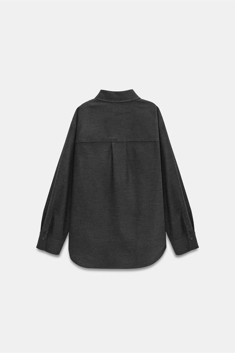 Översize långärmad stickad overshirt - Image 6