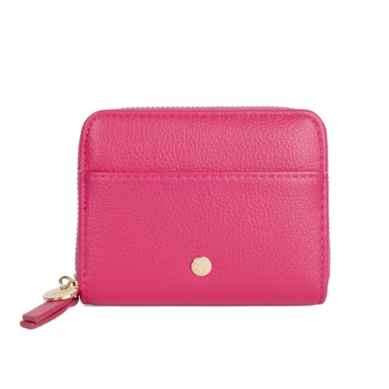 Women’s Small RFID Zip Around Purse, Card Coin Wallet in Fuchsia - Image 6