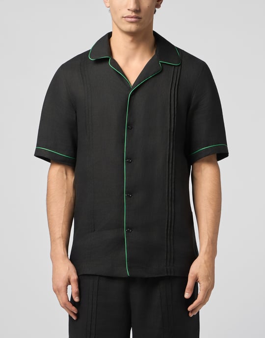 Linen Bowling Shirt Plein Tennis - Image 2