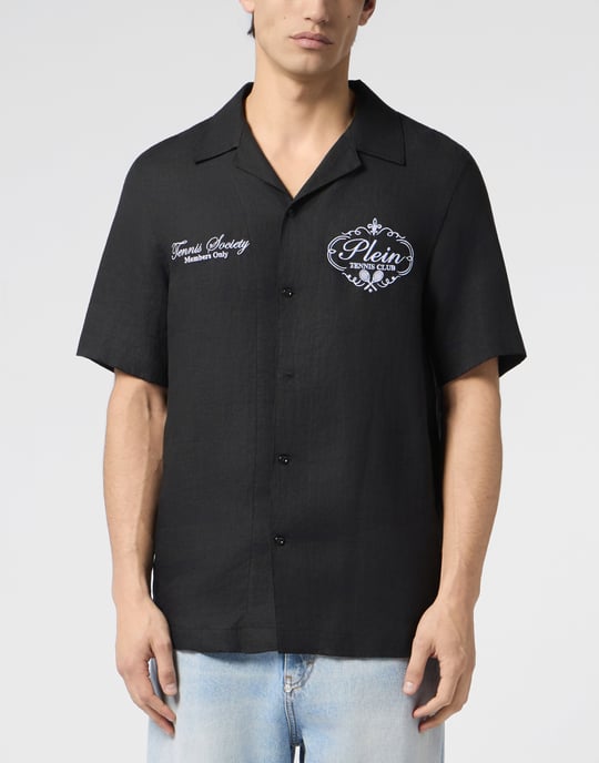 Linen Bowling Shirt Tennis Club - Image 2