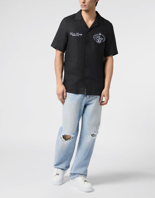 Linen Bowling Shirt Tennis Club - Image 4