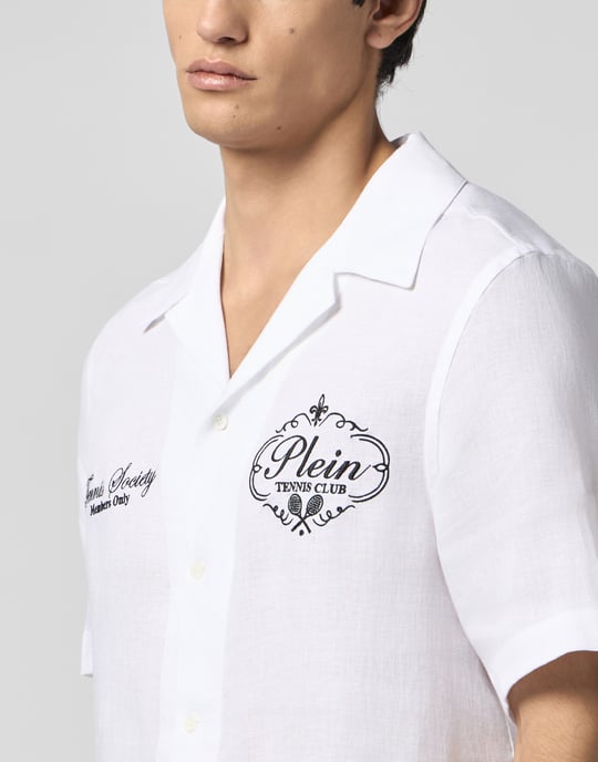 Linen Bowling Shirt Tennis Club - Image 3