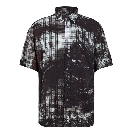 Diesel Heren Globe geruit overhemd met korte mouwen (Zwart) - Image 2