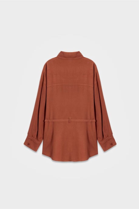 Long Belted Woven Shirt - Image 2
