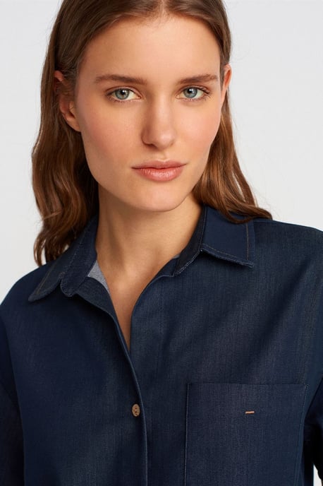 Vrouwen Linnen Gemengde Korte Mouwen Shirt - Image 4