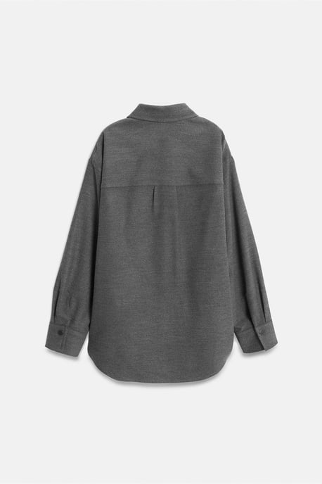 Översize långärmad stickad overshirt - Image 2