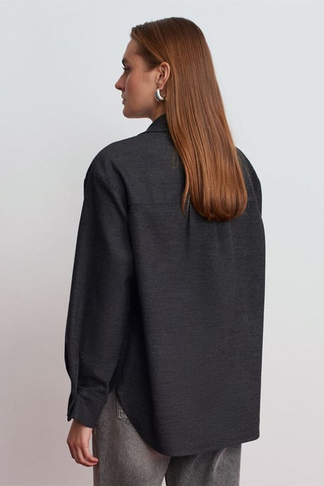 Oversized Long-Sleeve Knit Overshirt - Image 2