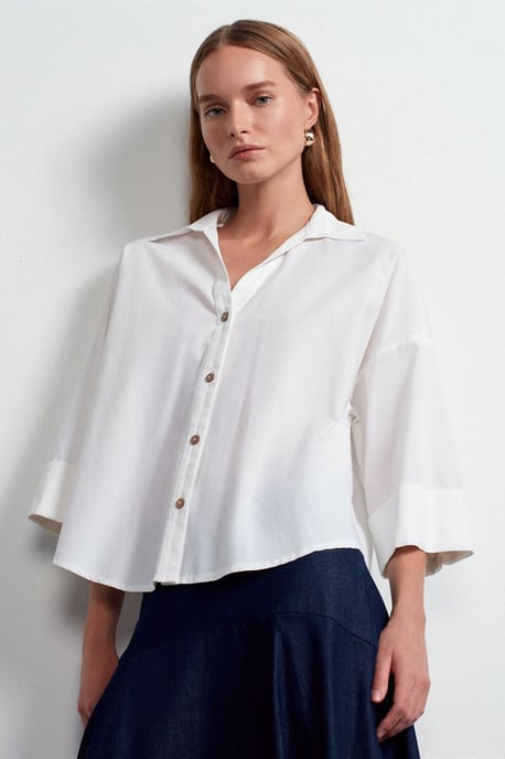Losse Katoenen Poplin Shirt - Image 1