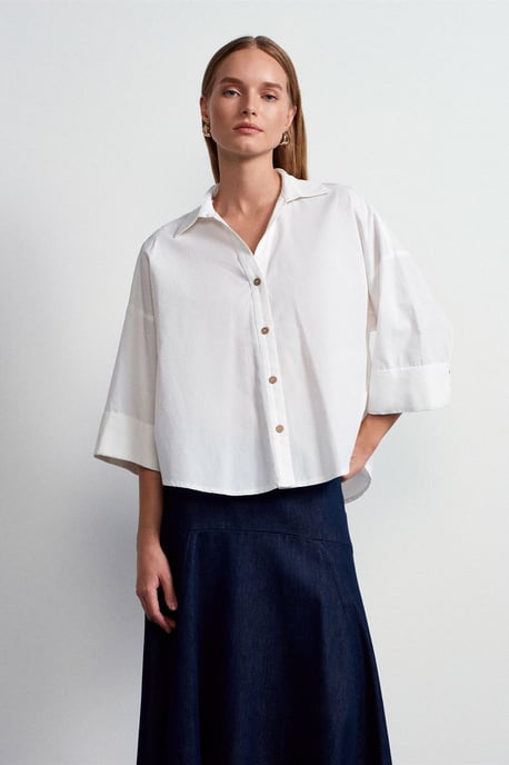 Losse Katoenen Poplin Shirt - Image 3