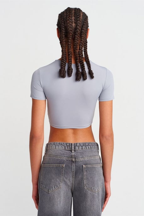 Dames Slim Fit Crop T-Shirt - Image 2