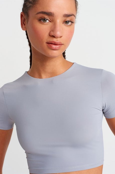 Dames Slim Fit Crop T-Shirt - Image 3