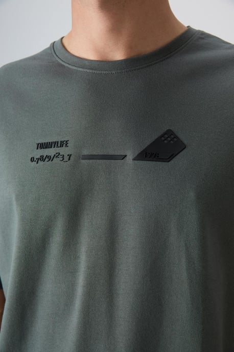 Oversized Cotton-Polyester Crew Neck T-Shirt - Image 2