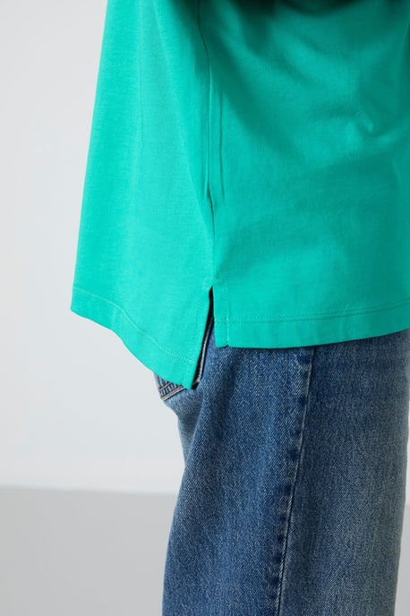 Oversized Katoen-Modal Crew Neck T-Shirt - Image 6
