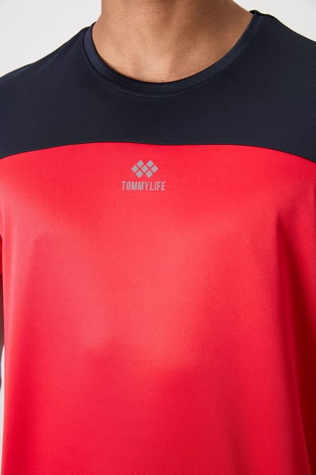 Men's Colour-Blocked Crew Neck T-Shirt - Image 3