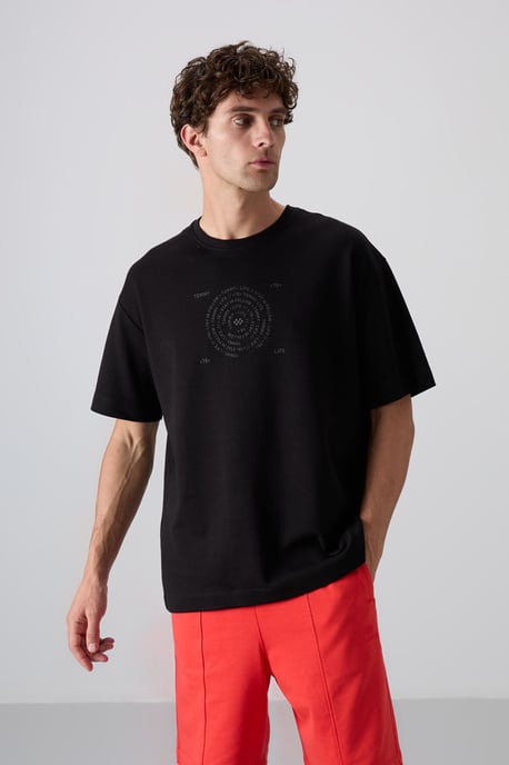 Oversized Katoenmix Crewneck T-Shirt - Image 4