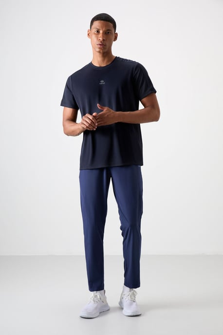 Heren Effen Crew Neck Korte Mouw T-Shirt - Image 2