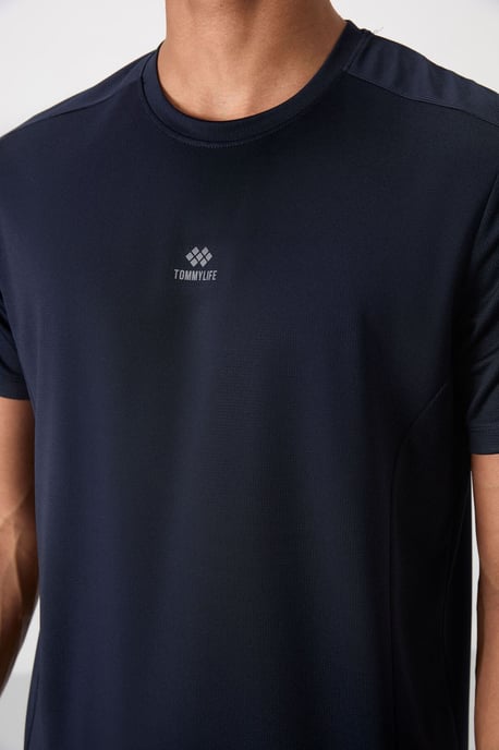 Heren Effen Crew Neck Korte Mouw T-Shirt - Image 3