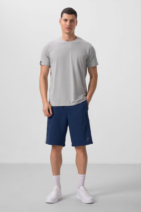 Herr T-shirt i bomull och elastan med rund halsringning - Image 3