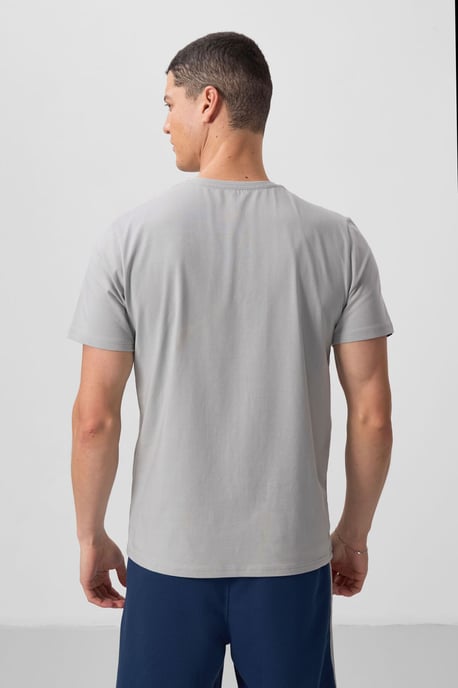 Herr T-shirt i bomull och elastan med rund halsringning - Image 6
