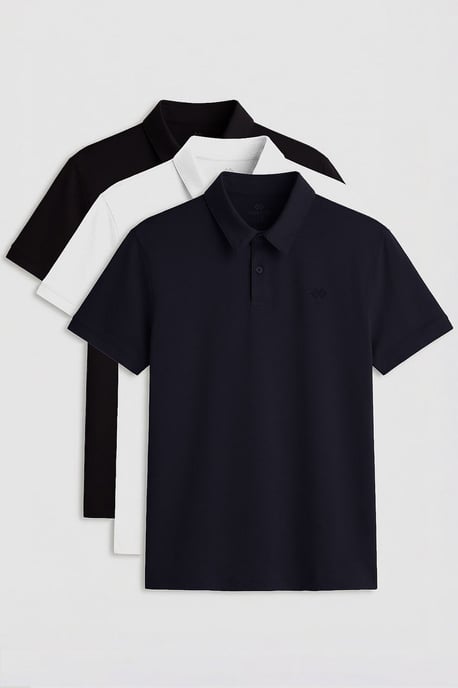 Heren Katoenmix Polo T-shirt - Image 1