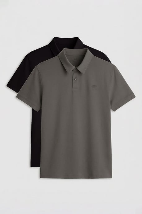 Heren Katoenmix Polo T-Shirt - Image 1