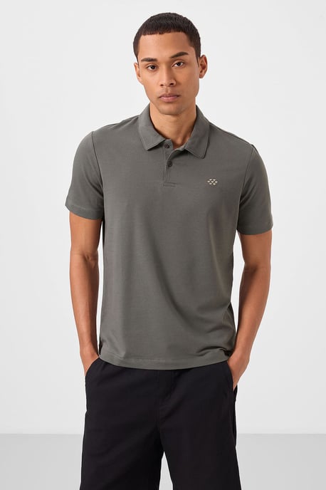 Heren Katoenmix Polo T-Shirt - Image 2