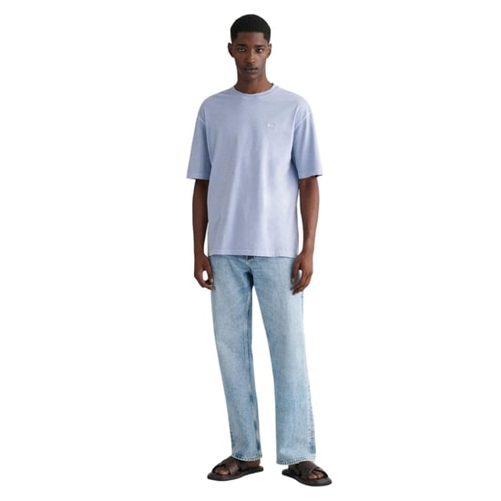 Gant Geborduurd Logo Heren Regular T-shirt met korte mouwen (Blauw) - Image 1