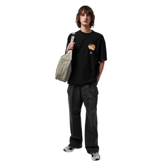 Hugo Heren Oranje Crew Neck Regular T-shirt (Zwart) - Image 4