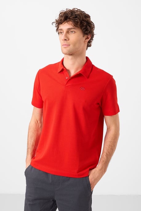 Herrarnas bomullselastan polo t-shirt - Image 2