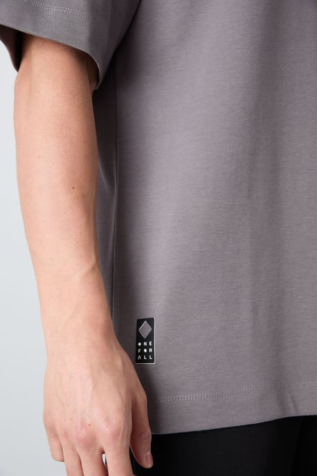 Oversized T-shirt i bomullsblandning med logga - Image 5