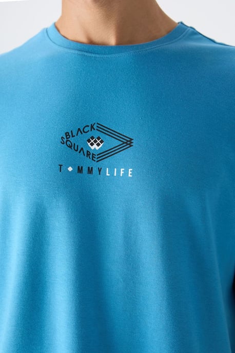 Överdimensionerad T-shirt i bomullsblandning med logotyp - Image 2
