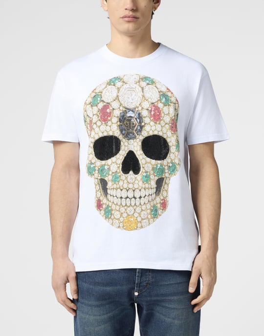Round Neck T-Shirt Skull Stones - Image 2